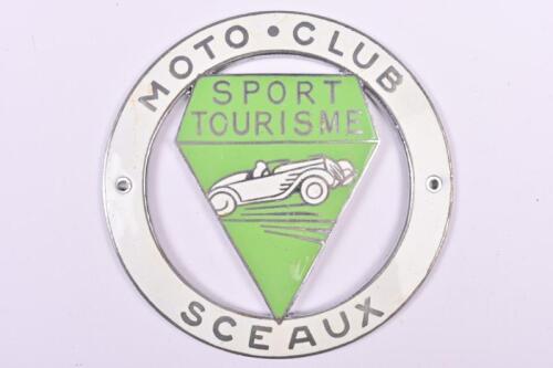MOTO CLUB: A 'MOTO CLUB SCEAUX' nickel plated car club badge