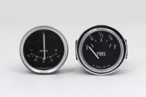 GAUGE: Two gauges including a Lucac AMPS gauge and AC fuel gauge