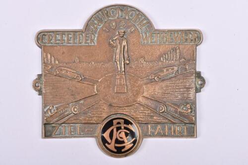 C.A.C: A 1928 'CAC CREFELDER AUTOMOBIL CLUB - WETTBEWERB' brass badge