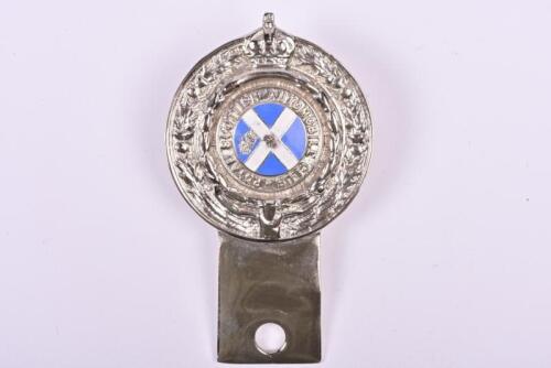 ROYAL SCOTTISH AUTOMOBILE CLUB: A 'ROYAL SCOTTISH AUTOMOBILE CLUB' membership badge. Stamped 'BJSI'