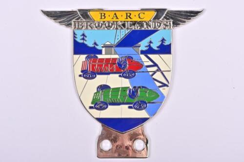 BROOKLANDS: A modern B.A.R.C 'BROOKLANDS' car badge