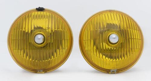 LUCAS FOG LENSES: An extremely rare set of two new old stock SFT 576 M5 Lucas Yellow Fog Amber Lenses