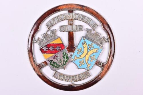 AUTOMOBILE CLUB CLUB LORRAIN: An Automobile Club Lorraine car badge