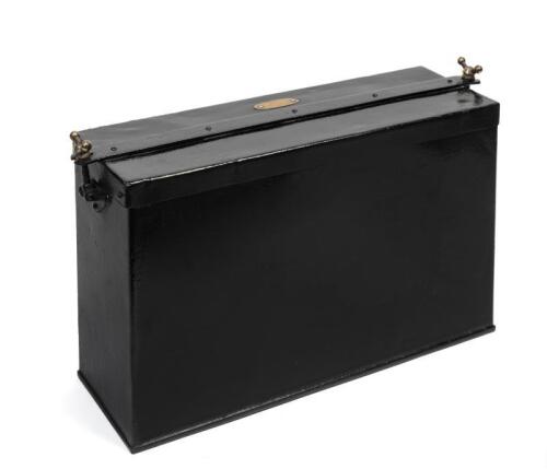 POWELL & HANMER: A Powell & Hanmer original black metal case for emergency lamps. Circa 1910