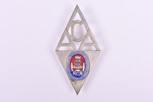 A.C.A: A 'AUTOMOBILE CLUB D'AUVERGNE - CLERMONT FD' car badge