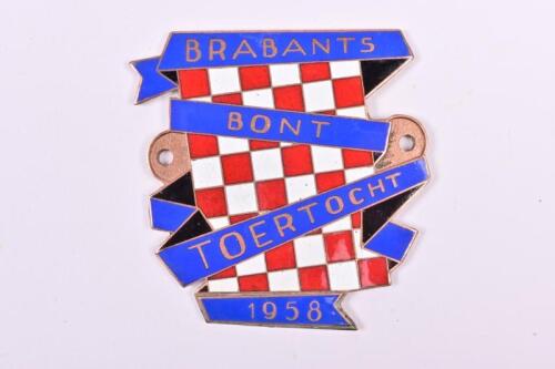 BRABANTS: A Dutch 'BRABANTS BONT TOERTOCHT 1958' car badge