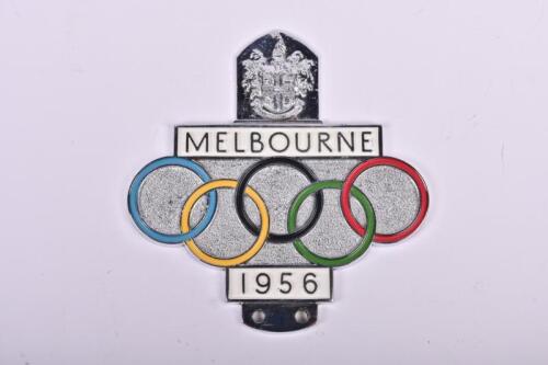 MELBOURNE 1956: A Melbourne 1956 Olympics car badge by H.R.HOBSON PTY.LTD.MELB