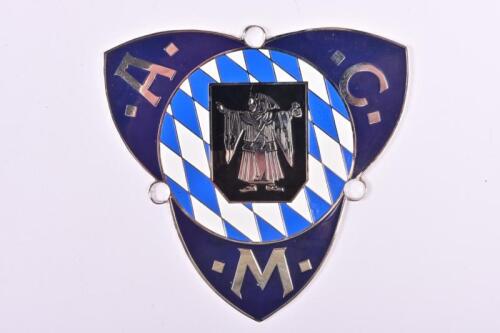 A.C.M: A 'Automobile Club of Munich' membership badge