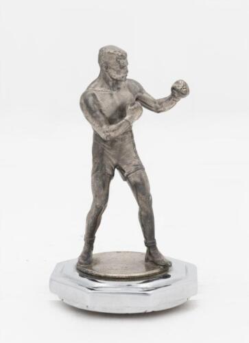 BOXING FIGURINE: A boxing figurine mounted to radiator cap. Circa 1930's
