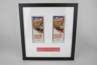 AGP: Two framed 2009 Australian Grand Prix Circuit Map & Transport Guides. Advertising changes made due to 2009 Victorian bushfires.