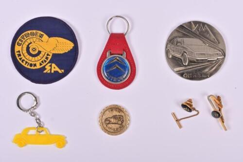 CITROEN: A collection of Citroen related items. Medallions and Keyrings