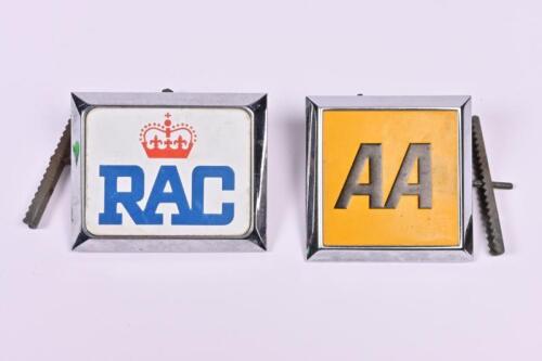 CAR BADGES: Two British membership car badges. 'AA' & 'RAC' car badges