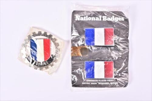FRANCE: A group of three unused French National car badges