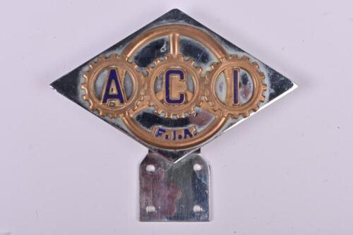 A.C.I: A 1946 Automobile Club of Italy car badge