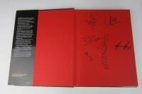 FORMULA 1: 'The Official Season Review 2013' hardcover book signed by multiple F1 drivers including Bottas, Hamilton, Webber. - 2
