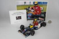 MANSELL/WILLIAMS: Williams Renault FW14 model signed by Nigel Mansell.