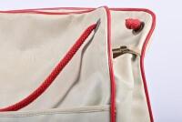 QANTAS AIRWAYS: A circa 1970s Qantas Airlines flight bag with rope handles, 37cm high - 4