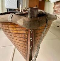 BOAT: An impressive circa 1930s carvel planked 8&rsquo;6&rdquo; wooden boat with oars (NOTE LOCATION-TOORAK VIC) - 3