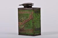 CASTROL: An early English Castrol Wakefield "Upper Cylinder Lubricant",with embossed lid, 15cm high x 9.5cm wide
