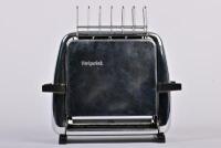 TOASTER: A vintage Hotpoint toaster and toast rack, 22cm high, 23cm wide, 12cm deep