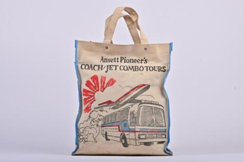 ANSETT: A canvas Ansett Pioneer's Coach/Jet Combo Tours shopping bag, 36cm high