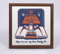 HILLCLIMB: A 1983 'Bachman Duryea Hillclimb' City Park, Reading PA, framed promotional mirror, 33.5cm square