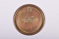 CALTEX: A rare original Caltex brass oil drum storage barrel inscribed "COMPLIMENTS OF CALTEX (ASIA) LIMITED, TAIPEI. TAIWAN" 9.5cm high - 3