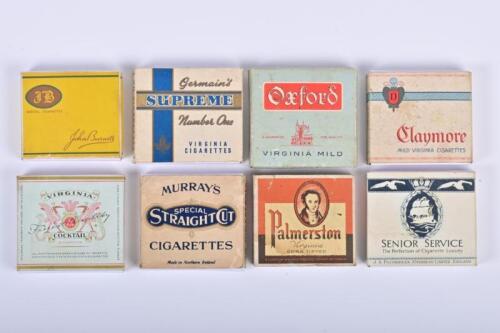 CIGARETTE PACKS: Eight vintage empty cigarette packs, mid-20th century