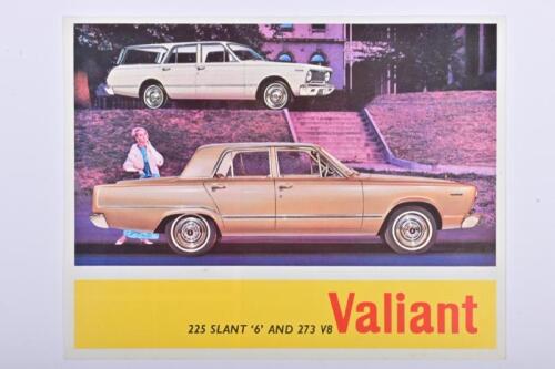 VALIANT: A CHRYSLER AUSTRALIA LTD 'Valiant 225 SLANT '6' AND 273 V8' colour sales brochure