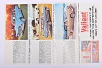 VALIANT: A CHRYSLER AUSTRALIA LTD 'Valiant 225 SLANT '6' AND 273 V8' colour sales brochure - 2