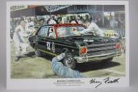 FORD: A print titled &lsquo;Master&rsquo;s Apprentices, 1967 Bathurst Galagher 500 Ford Falcon Pitstop&rsquo;&nbsp;(signed Firth)