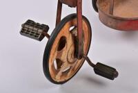 TRICYCLE: A mid-century child's steel tricycle with tray
50cm high - 3