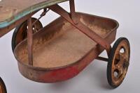 TRICYCLE: A mid-century child's steel tricycle with tray
50cm high - 4