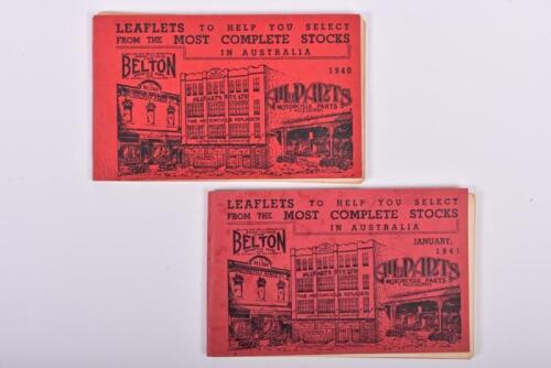 ALLPARTS BELTONS: Two ALL PARTS BENTONS Motorcycle Parts & Accessories catalogues from 1940 and January 1941