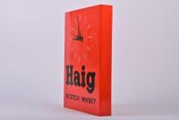 HAIG SCOTCH: A circa 1980s Haig Scotch Whisky acrylic wall clock, 40cm high, 31.5cm wide, 5cm deep - 2