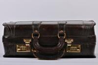 BRIEFCASE: A large vintage dark brown leather Presto briefcase, 34cm high, 47cm wide, 18cm deep - 2