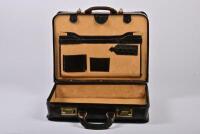 BRIEFCASE: A large vintage dark brown leather Presto briefcase, 34cm high, 47cm wide, 18cm deep - 3