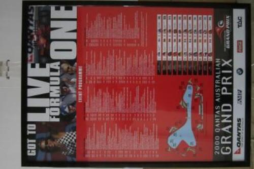 AUSTRALIAN GRAND PRIX: 2000 Australian Grand Prix poster.