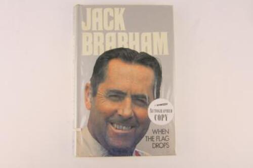 BRABHAM: 'When the Flag Drops' authored and signed by Jack Brabham.