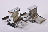 TOASTERS: Two Art Deco chrome plated toasters, a Hotpoint and a Hecla, both complete with electrical leads, the Hotpoint 20cm high, 18cm wide, 14cm deep - 3