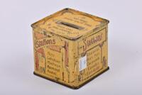 MONEY BOX: A circa 1920s Australian 'Australian Board of Baptist' tin money box, 8cm high - 2