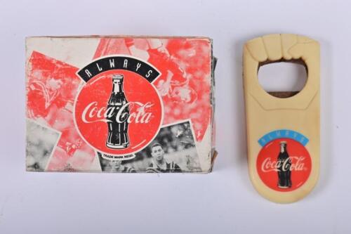 COCA-COLA: A complete set of AFL football trading cards in original partially opened box, 1995, cards are untouched