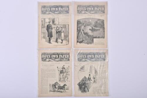 BOYS OWN PAPER: Four publications of the Boys Own Paper, late 19th century, 2 from 1884 and 2 from 1892