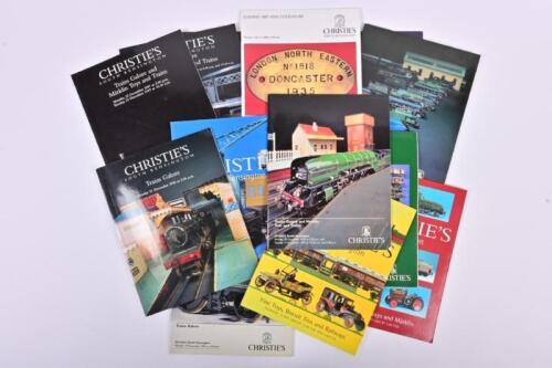 AUCTION CATALOGUES: A collection of 2000s Christie's South Kensington auction catalogues relating to trains
