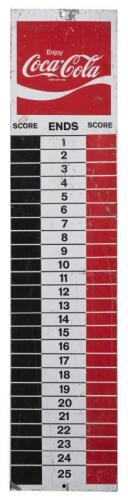 COCA-COLA: A vintage Coca-Cola tin scoreboard, 90 x 20cm