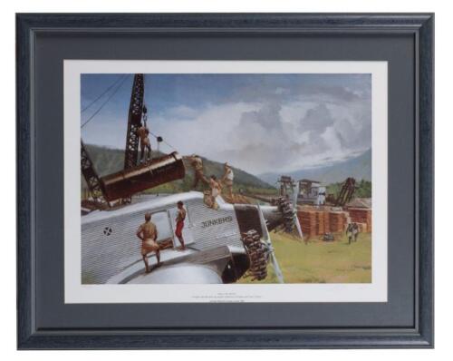 AVIATION: Four aviation related limited edition prints featuring aviation scenes, framed and glazed, 54 x 67cm overall
