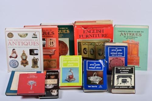 ANTIQUES: A collection of furniture and decorative arts reference books including price guides and other references