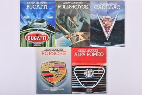 GREAT MARQUES: Five 'Great Marques' hardcover books, including Alfa Romeo and Porsche