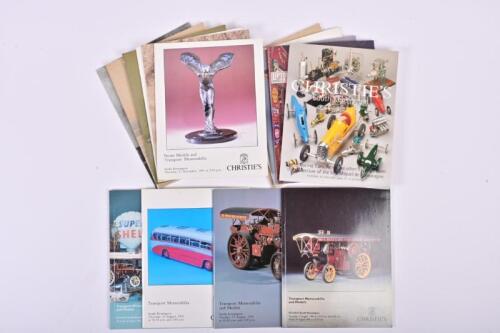 AUCTION CATALOGUES: A collection of 1990s Christie's South Kensington motor memorabilia & models auction catalogues