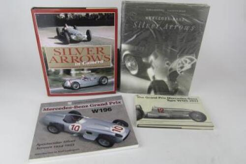 MERCEDES-BENZ: Four hardcover books detailing Mercedes-Benz racing cars.